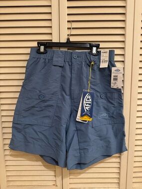 AFTCO Men's Dusty Blue/ Gray Fishing Shorts